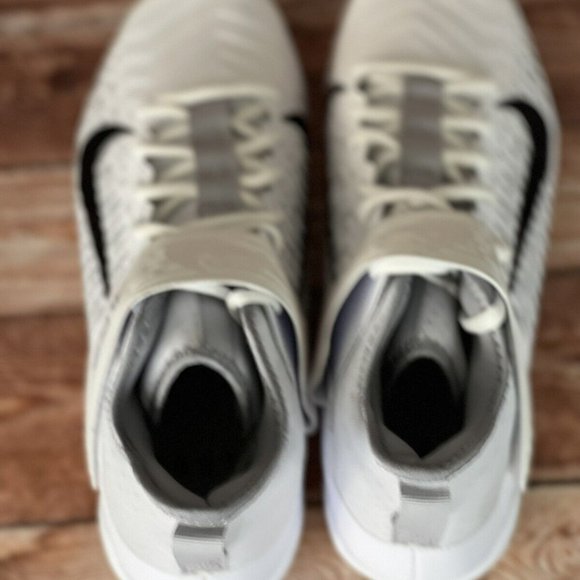 Nike Alpha Menace Pro 2 WIDE Mid Cleats BV3951-100 Size 12.5 White -New No Box main image 9